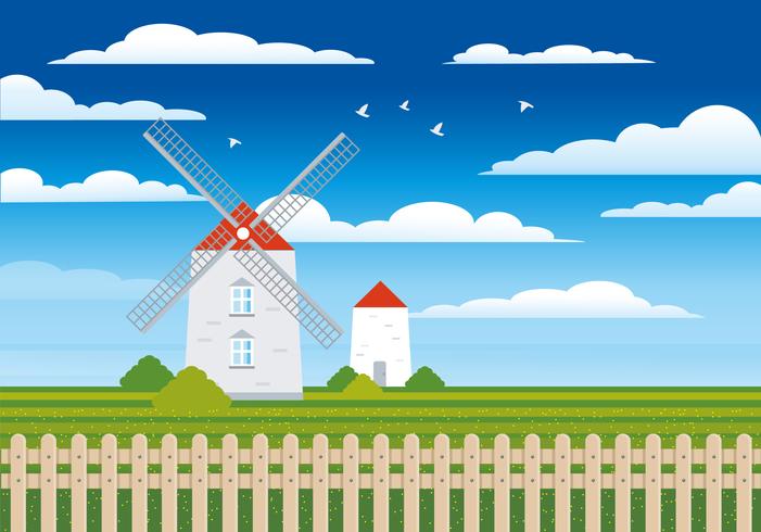Vector Beautiful Landscape Illustration