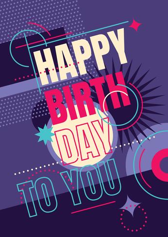 Birthday card vector