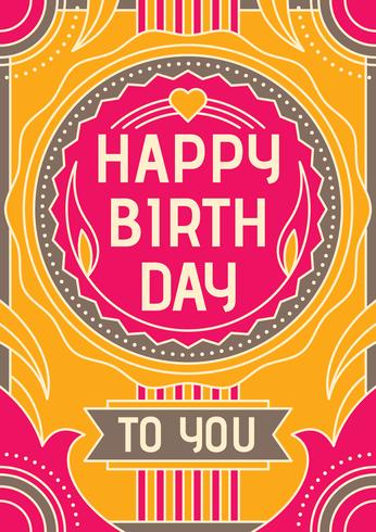 Birthday card vector
