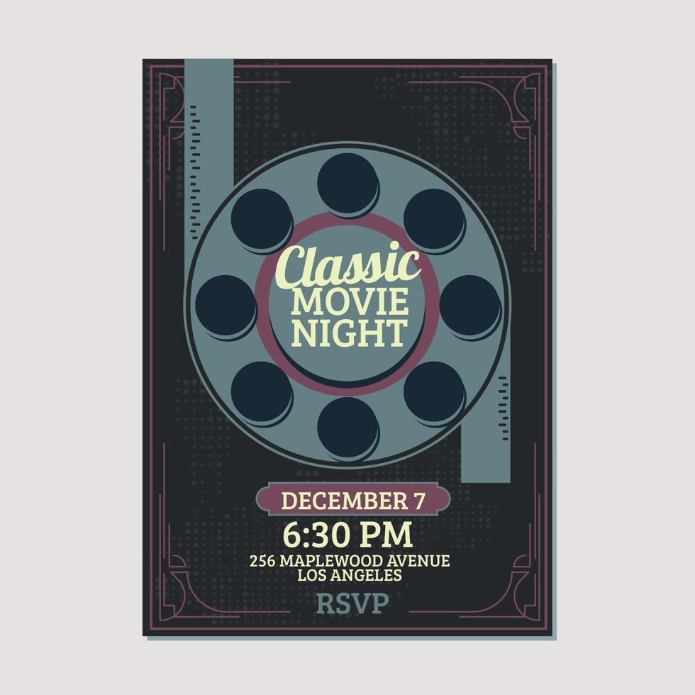 Classic Movie Night Template 247869 Vector Art at Vecteezy