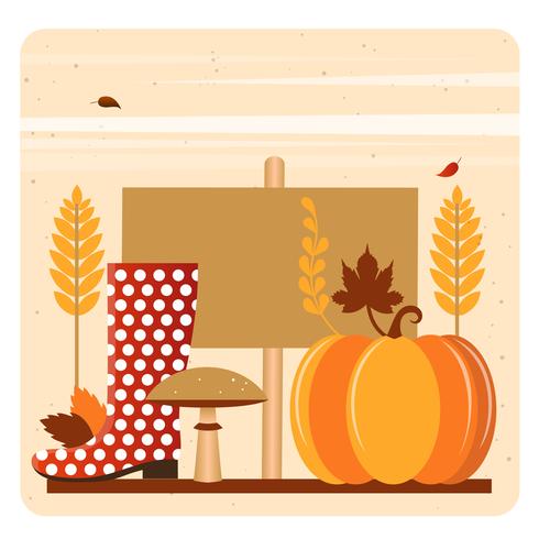 Vector elementos de otoño y la ilustración