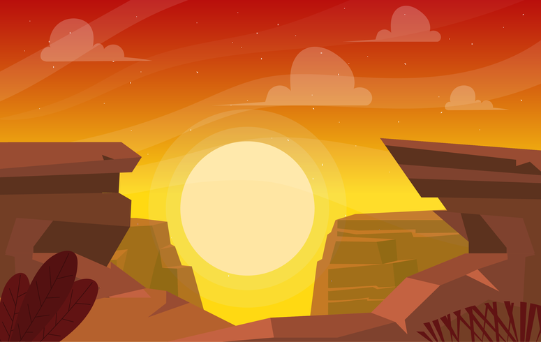 Vector hermoso paisaje ilustración