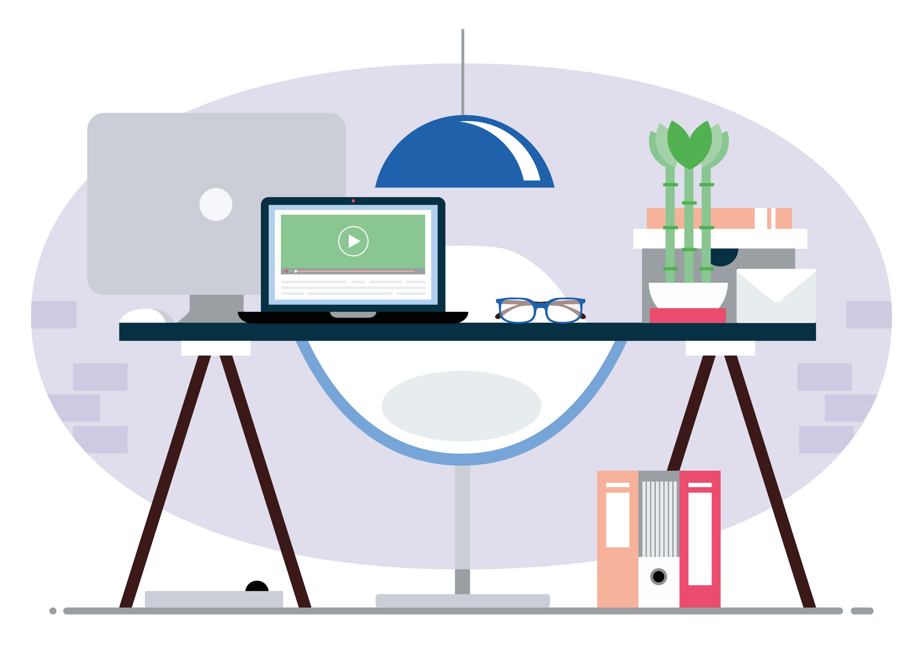 Vector Designer's Desktop Illustration 247911 Vector Art at Vecteezy