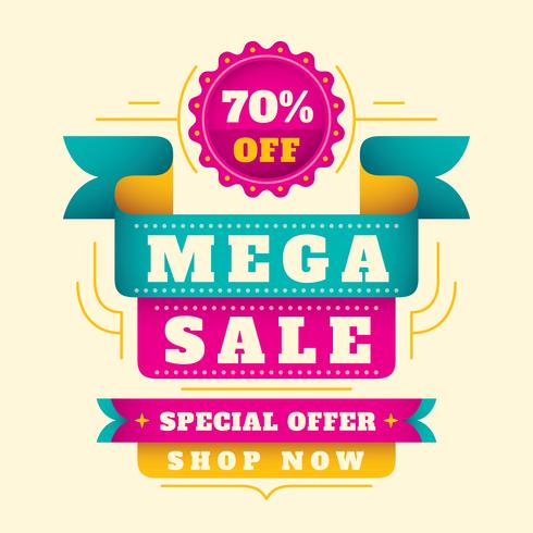 Sale banner vector