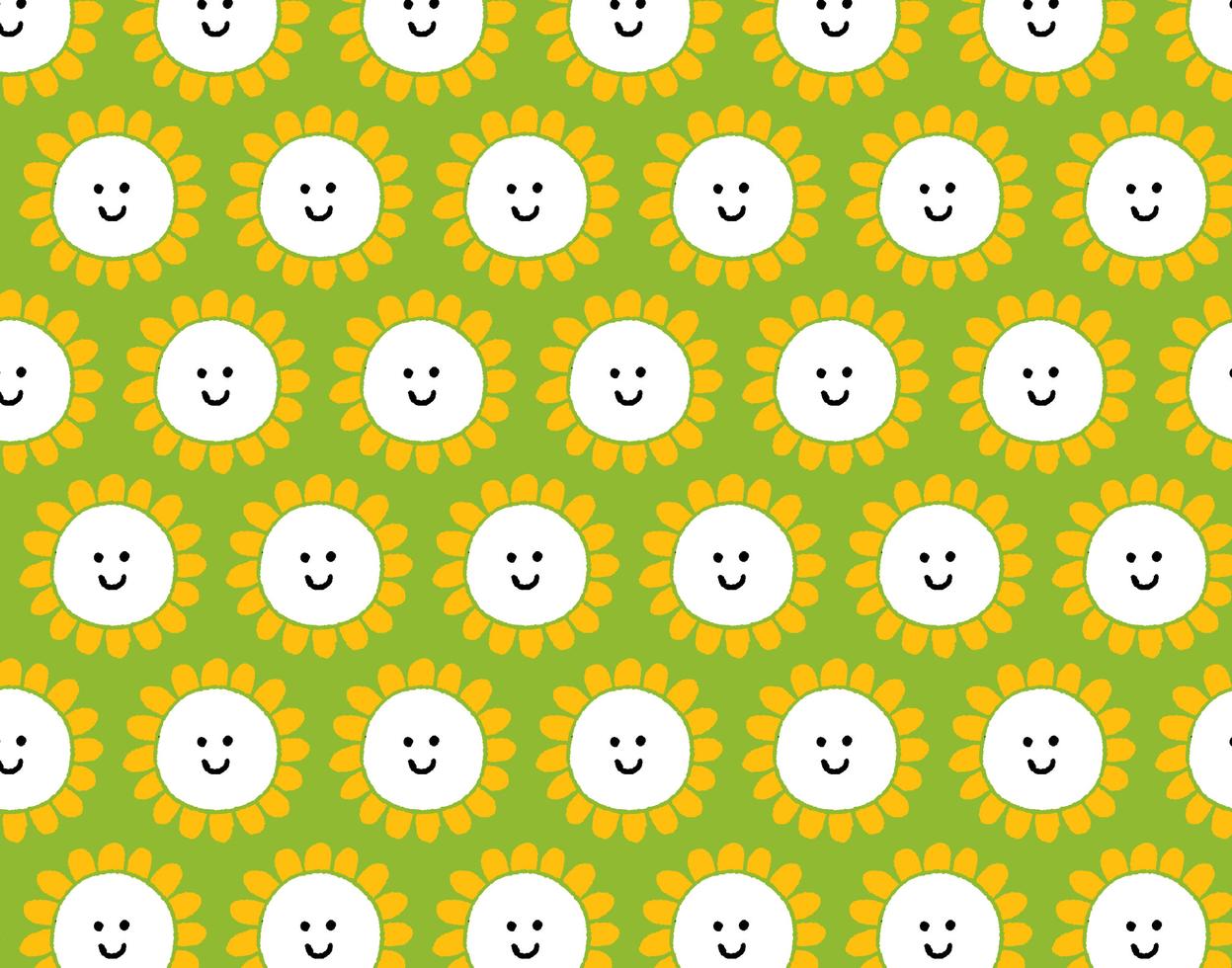 smiley happy flower pattern 248347 Vector Art at Vecteezy