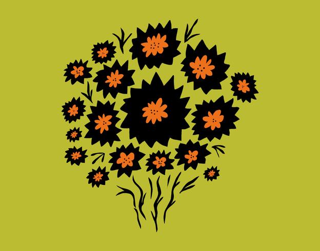 thistle flower bunch vector