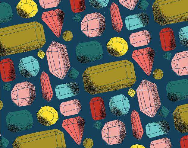 grungy gemstone pattern vector