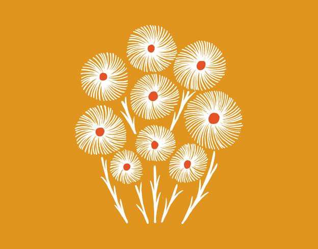 dandelion flower bunch vector