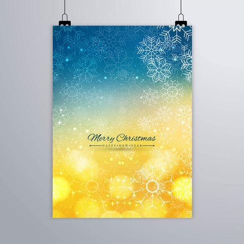 Merry Christmas greeting card colorful background vector