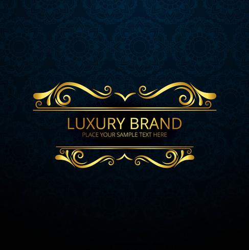 Luxury brand shiny floral design vector