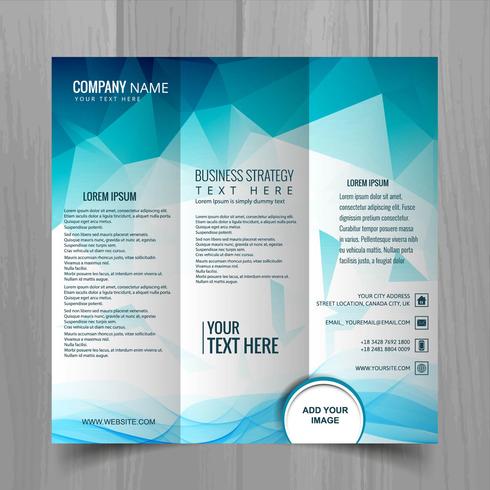 Abstract wavy business brochure template design vector