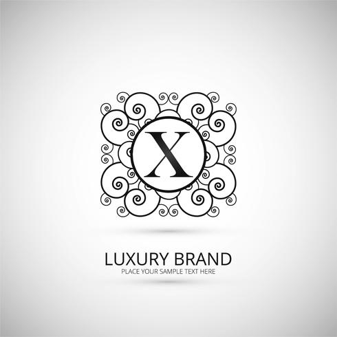 Luxury brand shiny floral design vector