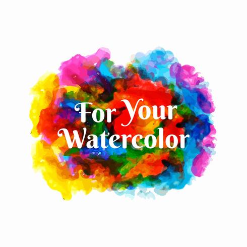 Abstract colorful watercolor stroke background vector