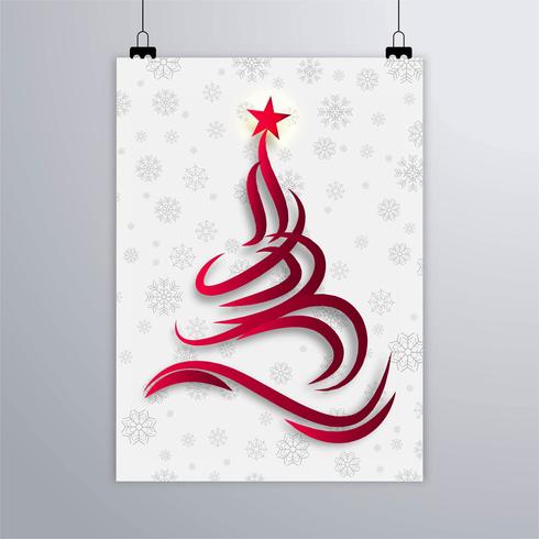 Merry Christmas greeting card colorful background vector