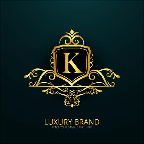 Luxury brand shiny floral design vector