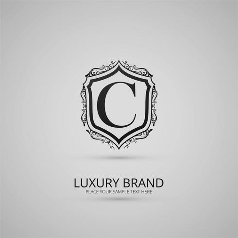 Luxury brand shiny floral design vector