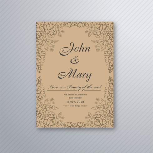 Modele De Conception De Carte Floral Invitation De Mariage Decoratif Telecharger Vectoriel Gratuit Clipart Graphique Vecteur Dessins Et Pictogramme Gratuit