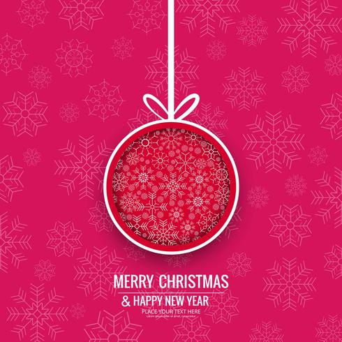 Merry Christmas greeting card colorful background vector