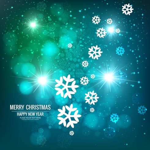 Merry Christmas greeting card colorful background vector