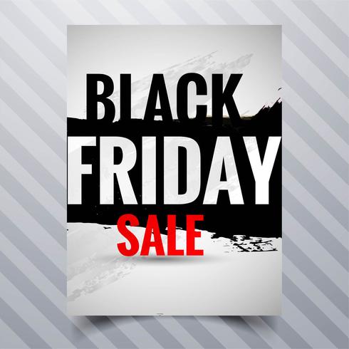 Diseño de plantilla de folleto de venta de viernes negro abstracto diseño vector