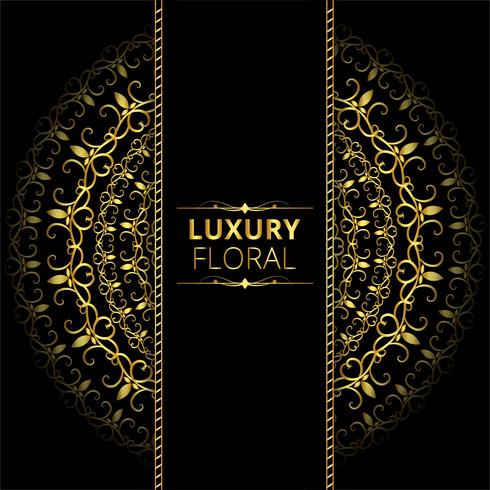 Luxury brand shiny floral design vector
