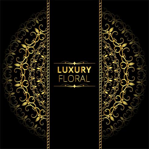 Luxury brand shiny floral design vector