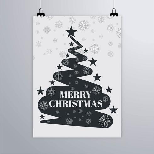 Merry Christmas greeting card colorful background vector