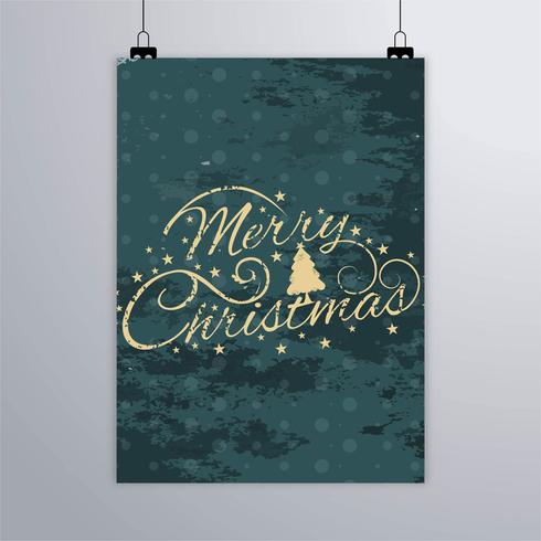 Merry Christmas greeting card colorful background vector