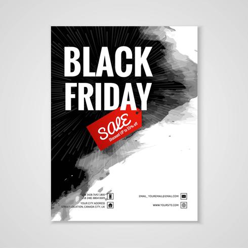 Abstract black friday sale poster brochure template design  vector