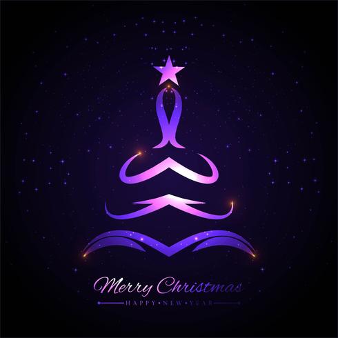 Merry Christmas greeting card colorful background vector