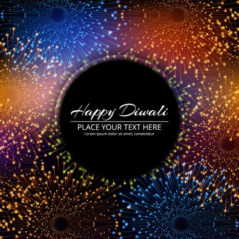 Happy diwali diya oil lamp festival background illustration vector