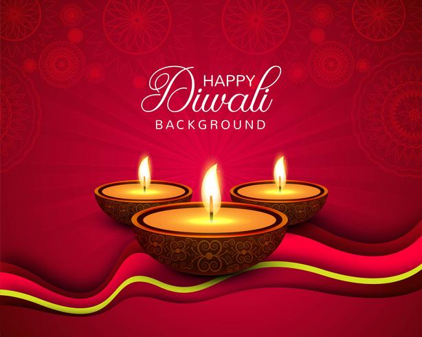 Beautiful Happy Diwali decorative background vector