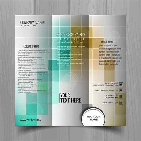 Abstract wavy business brochure template design vector