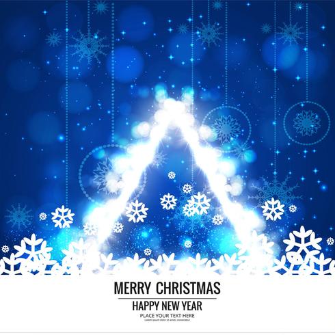 Merry Christmas greeting card colorful background vector