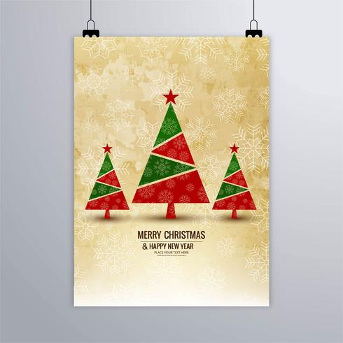 Merry Christmas greeting card colorful background vector