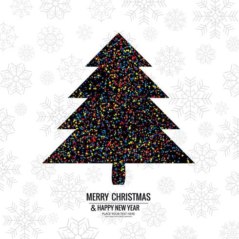 Merry Christmas greeting card colorful background vector