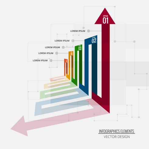 Fondo infográfico creativo abstracto vector