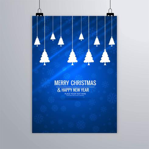 Merry Christmas greeting card colorful background vector