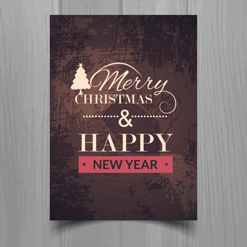 Merry Christmas greeting card colorful background vector