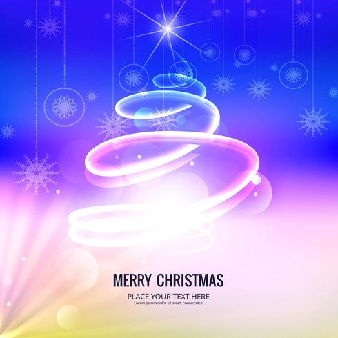 Merry Christmas greeting card colorful background vector