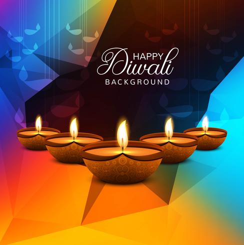 Fondo decorativo de la plantilla del festival de Diwali creativo vector