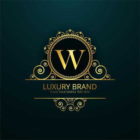 Luxury brand shiny floral design vector