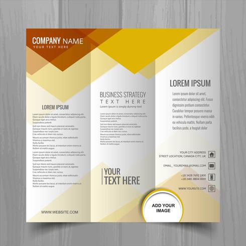 Abstract wavy business brochure template design vector