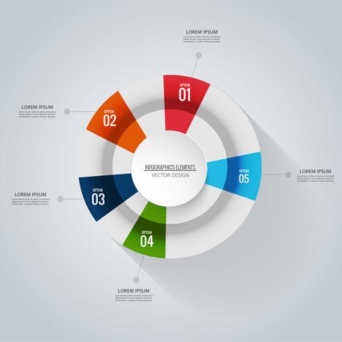 Fondo infográfico creativo abstracto vector