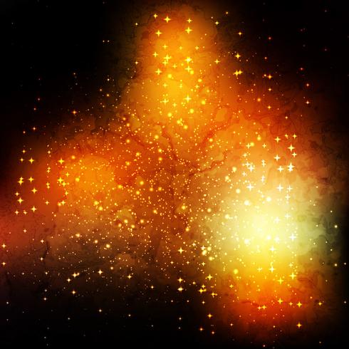 Space Galaxy Background with nebula, stardust and bright shining vector