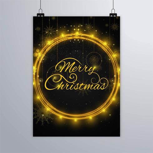 Merry Christmas greeting card colorful background vector