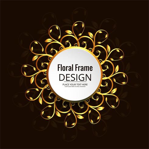 Abstract decorative floral frame design vector