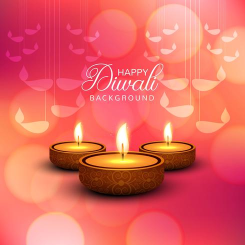 Fondo decorativo de la plantilla del festival de Diwali creativo vector