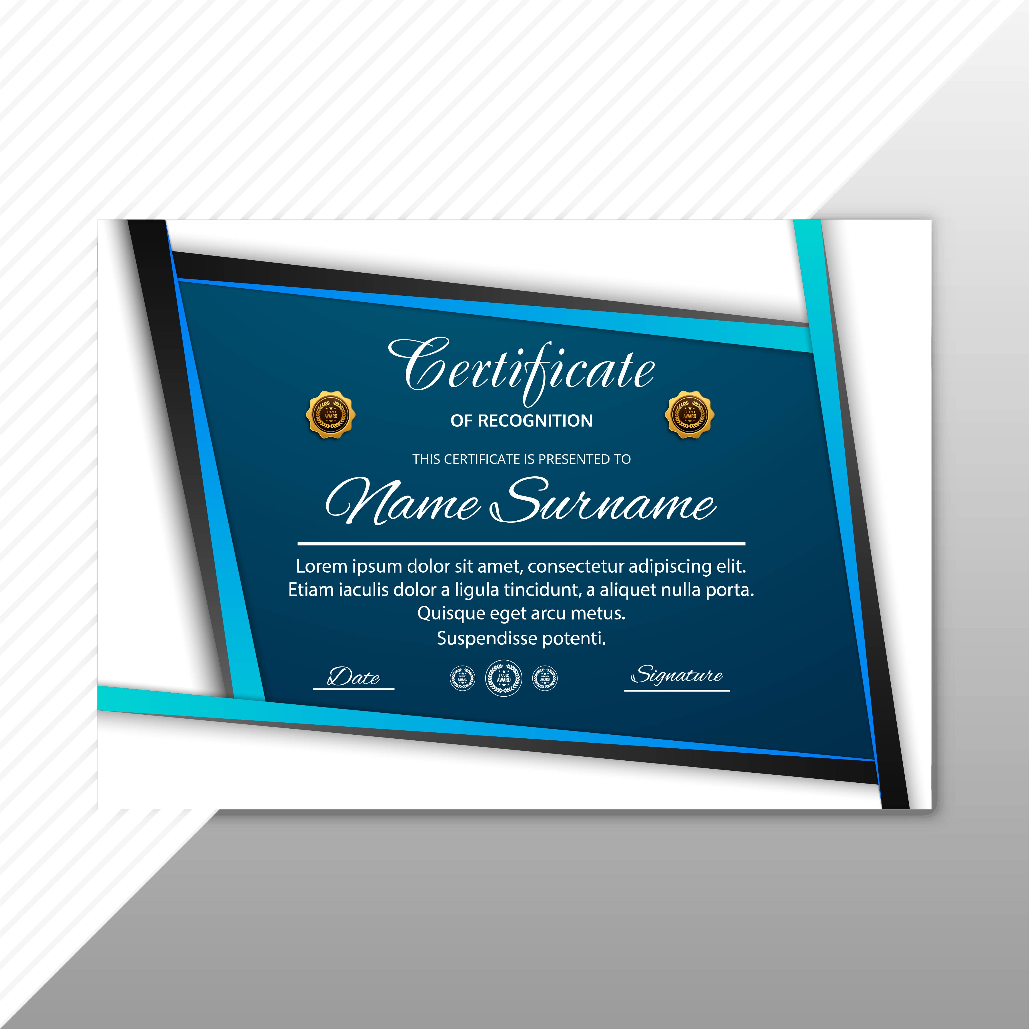 Certificate template with modern style design 249712 Vector Art at Vecteezy