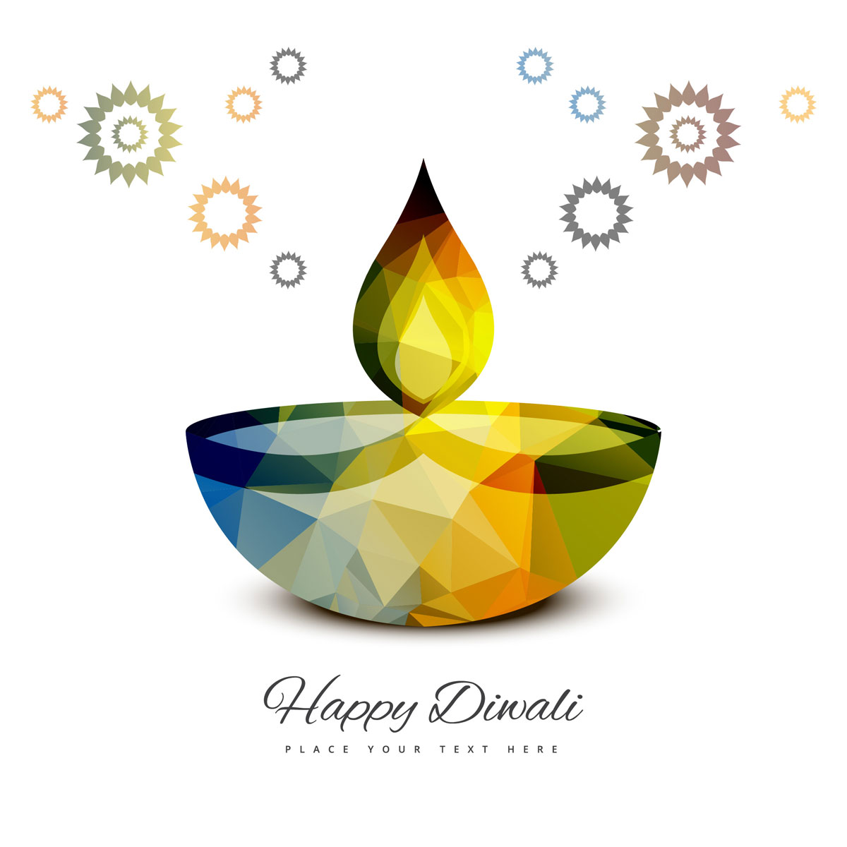 Happy Diwali Diya Oil Lamp Festival Background Illustration 249801